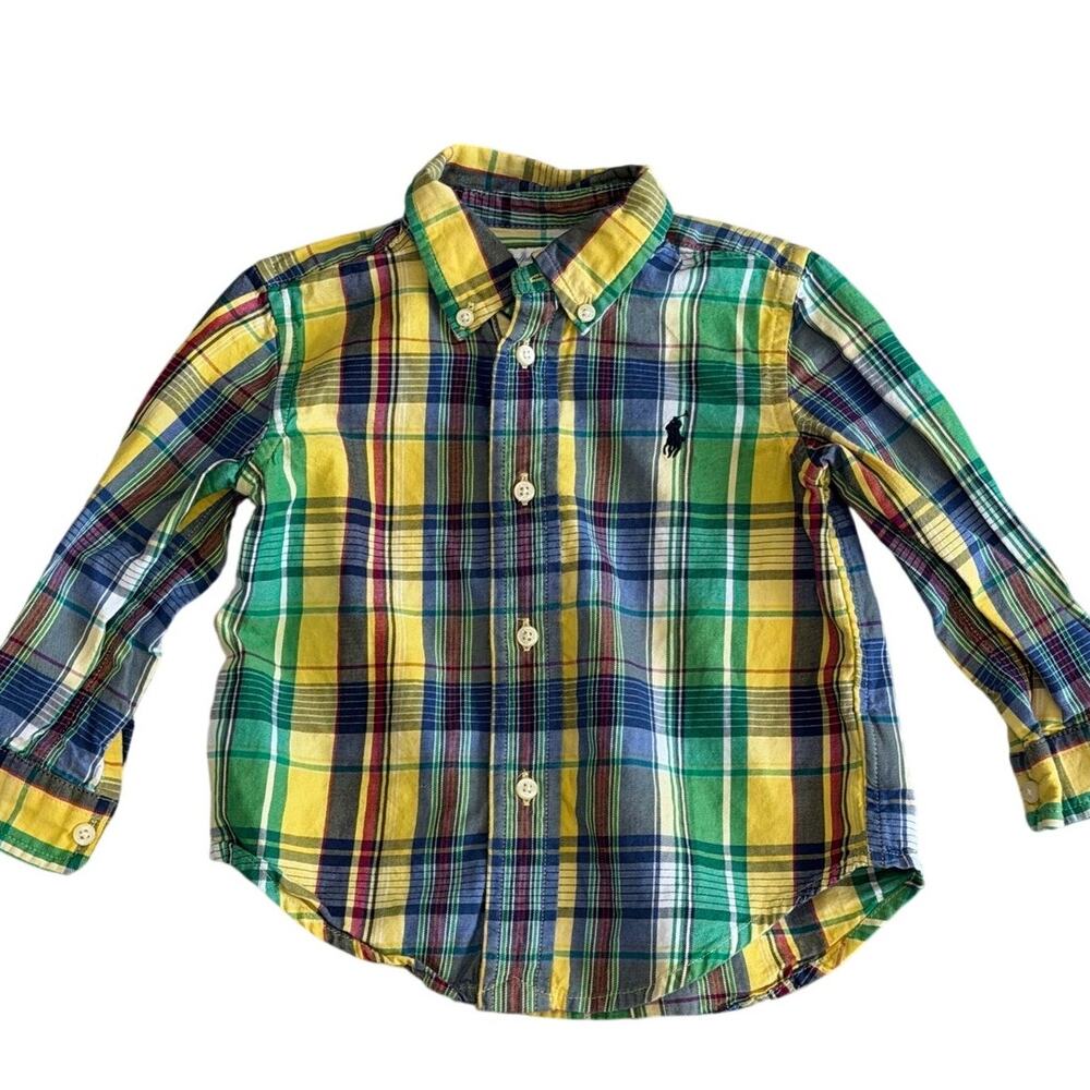 Ralph Lauren Baby Plaid Button Down Polo 24m